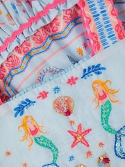 Monsoon Blue Baby Mermaid Print Dress - Image 4 of 4