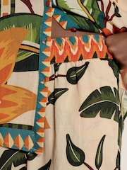 Apricot Natural Tropical Floral Print Culotte Trousers - Image 5 of 6