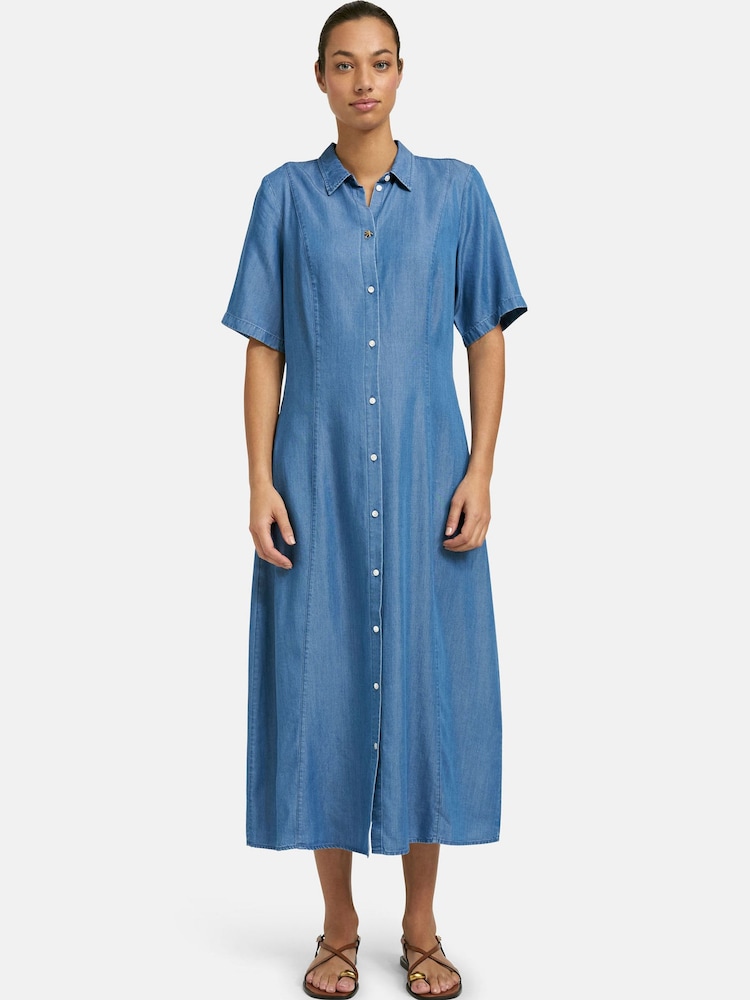 Smith & Soul Blue Lyocell Shirt Dress - Image 1 of 5 Smith & Soul Blue Lyocell Shirt Dress - Image 1 of 5