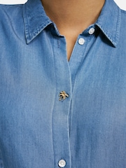 Smith & Soul Blue Lyocell Shirt Dress - Image 4 of 5