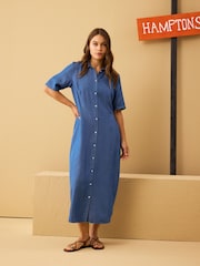 Smith & Soul Blue Lyocell Shirt Dress - Image 5 of 5