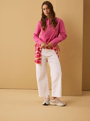 Smith & Soul Pink Striped Cotton Blend Shirt with Drawstrings - Image 2 of 6