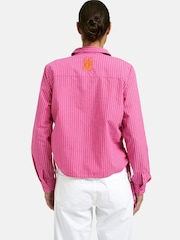 Smith & Soul Pink Striped Cotton Blend Shirt with Drawstrings - Image 4 of 6