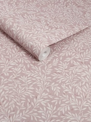 Blush Ditsy Leaf 10M Wallpaper - Image 3 of 5