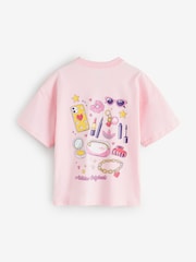 adidas Originals Pink Makeup Graphic T-Shirt - Image 1 of 2