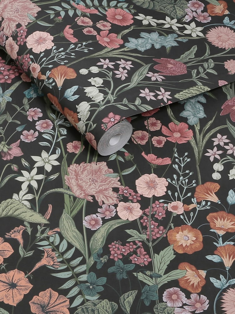 ورق جدران بطول 10م بطبعة ورود ونباتات - صورة 2 من 5