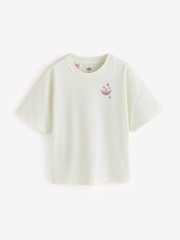adidas Originals White Girls Graphic Print T-Shirt - Image 1 of 2