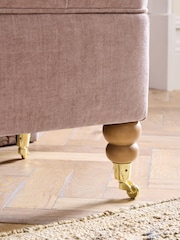 Laura Ashley Hundon Chenille Dusty Rose Pink Ropsley Storage Ottoman Bench - Image 4 of 8