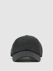 Anthrazit - Reiss Sienna Wool-Silk Blend Baseball Cap - Bild 2 von 5
