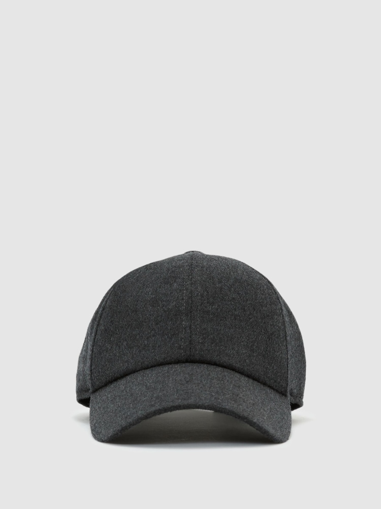 Anthrazit - Reiss Sienna Wool-Silk Blend Baseball Cap - Bild 2 von 5