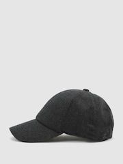 Anthrazit - Reiss Sienna Wool-Silk Blend Baseball Cap - Bild 3 von 5