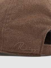 Dunkles Taupe - Reiss Sienna Wool-Silk Blend Baseball Cap - Bild 4 von 5