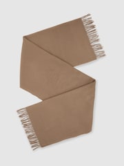 Reiss Camel Picton Wool and Cashmere Scarf - Image 2 of 5