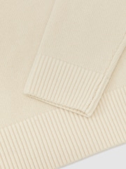 Reiss Ivory Mari Wool-Cashmere V-Neck Jumper - Image 6 of 6
