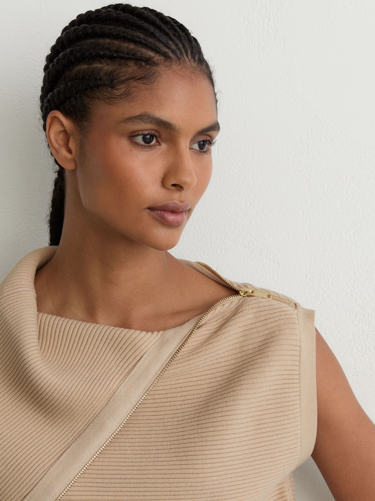 Reiss Stone Neutral Laura Vest - Image 1 of 6