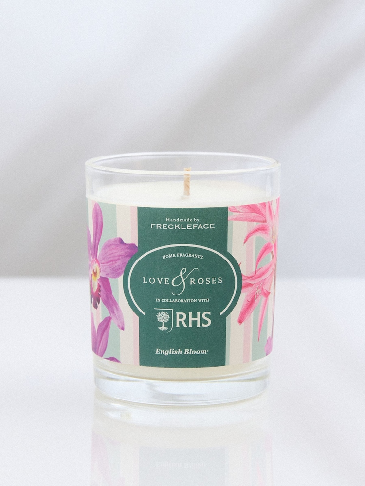 Love & Roses x RHS English Bloom Freckleface 1 Wick Candle - Image 1 of 3
