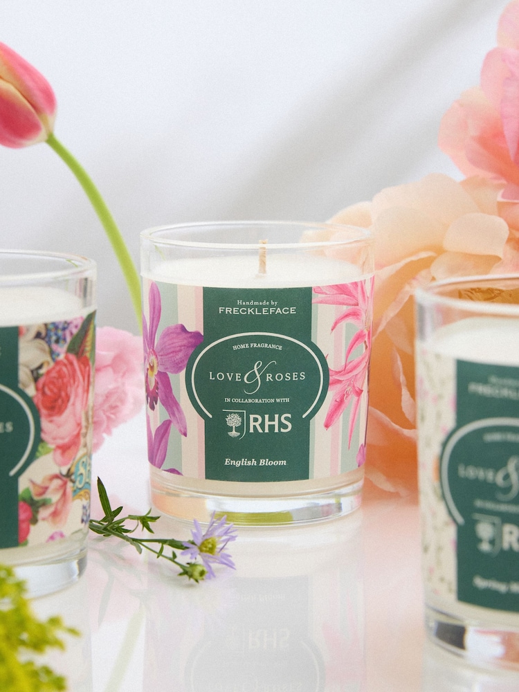 Love & Roses x RHS English Bloom Freckleface 1 Wick Candle - Image 2 of 3