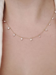 The Diamond Store White 9k Yellow Gold Vivara Lab Emerald Diamond Necklace Set - Image 5 of 8