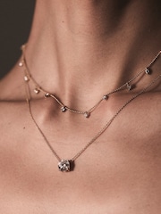 The Diamond Store White 9k Yellow Gold Vivara Lab Emerald Diamond Necklace Set - Image 6 of 8