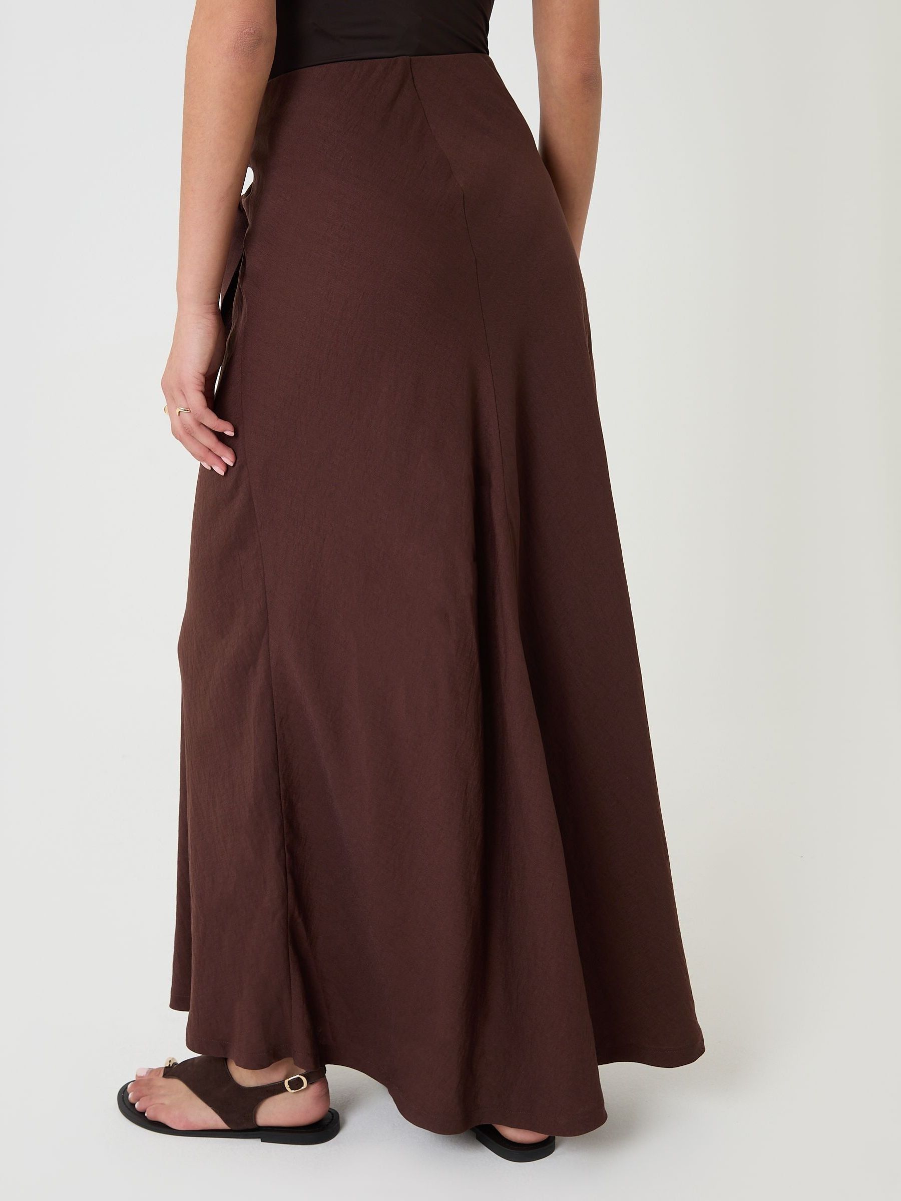Buy Threadbare Brown Tie Sash Maxi Skirt from Next USA