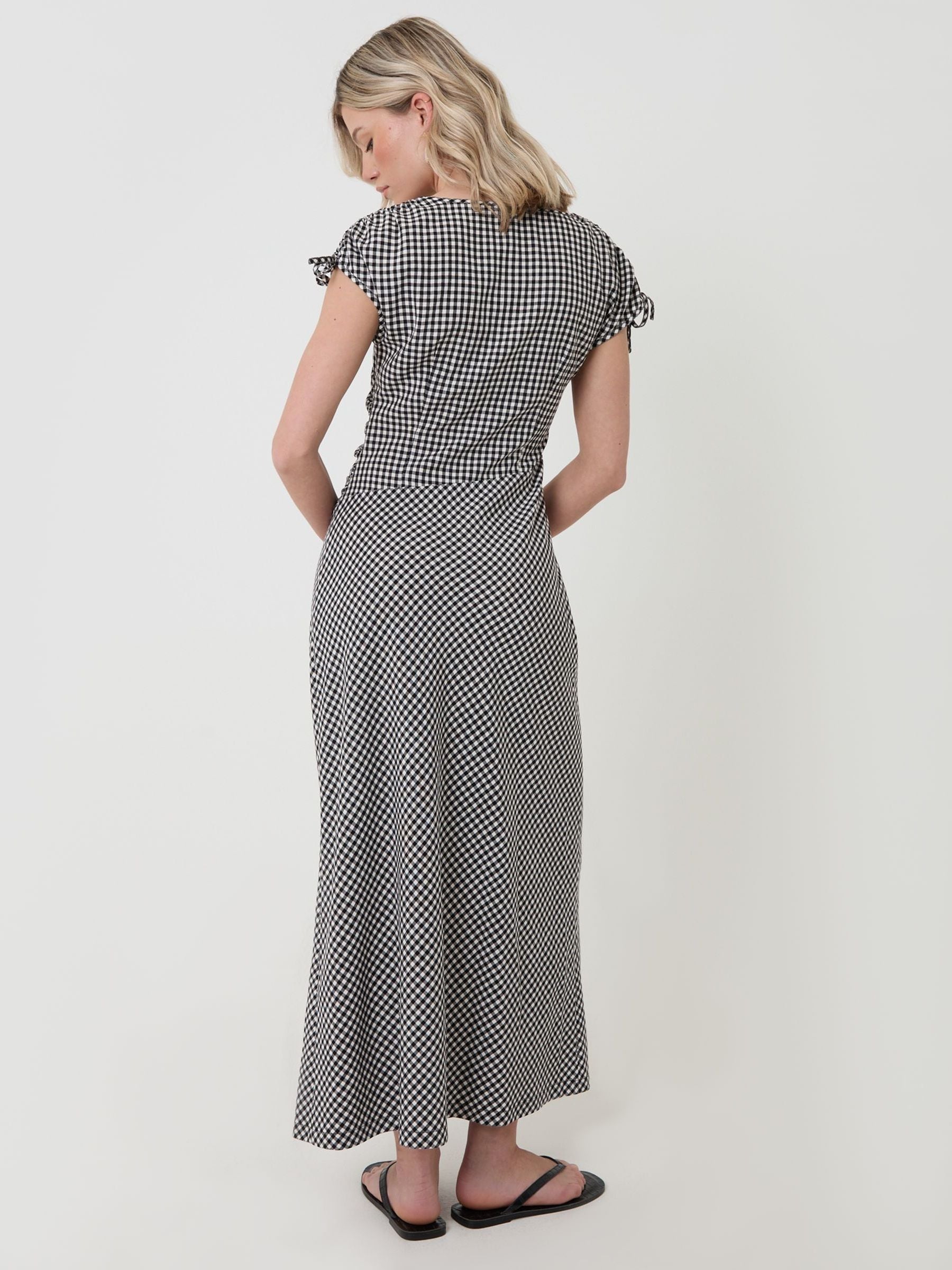 Comprar Threadbare Vestido midi xadrez vichy com detalhes de