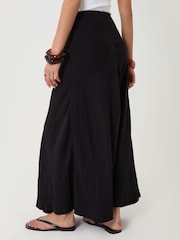 Threadbare Black Tie Sash Midi Skirt - Image 3 of 5