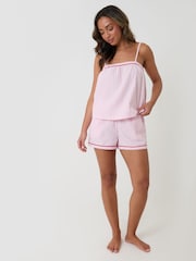 Threadbare Pink A-Line Stripe Cami Seersucker Shortie Pyjamas Set - Image 3 of 4