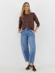 JD Williams Brown Lightweight Knitted Cardiagan - Image 1 of 4