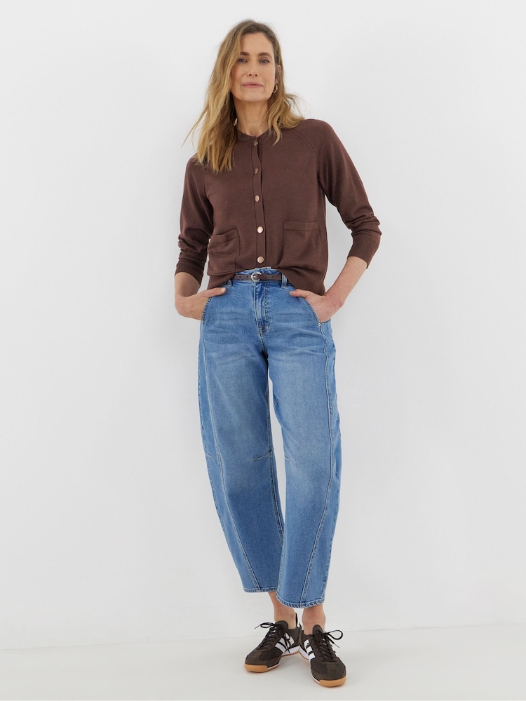 JD Williams Brown Lightweight Knitted Cardiagan - Image 1 of 4