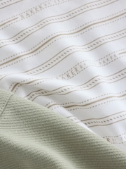 Baker by Ted Baker Green 2 Piece Dungaree and Stripe T-Shirts Set - Image 4 of 7