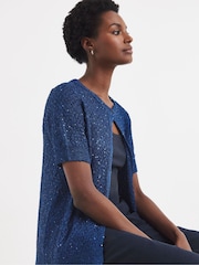 JD Williams Metallic Sequin Knitted Cardigan - Image 3 of 4