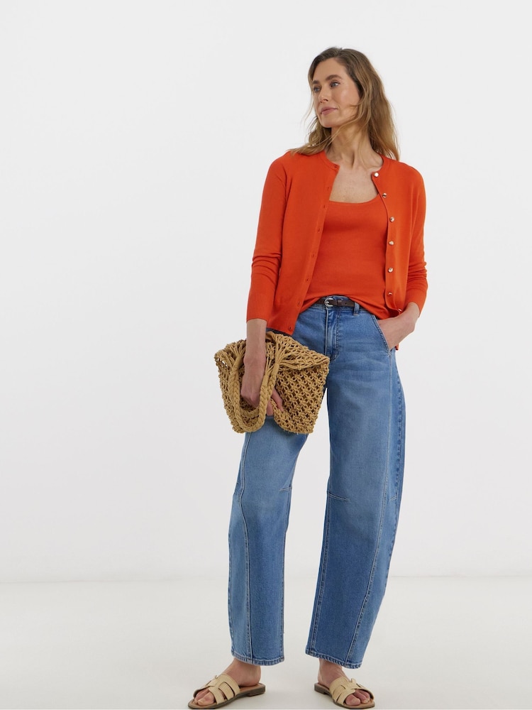 JD Williams Red Knitted Cardigan Tank Co-ord - Image 1 of 4