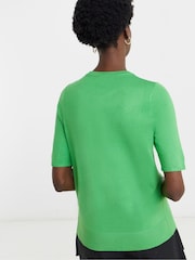 JD Williams Green Short Sleeve Cardigan - Image 2 of 4