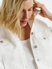 JD Williams White Ultimate Stretch Denim Jacket - Image 4 of 4