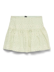 VERO MODA Green Broderie High Waisted Short Skirt - Image 5 of 6