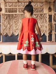Chrismas Red Cath Kidston Scuba Bow Dress (3mths-7yrs) - Image 2 of 11