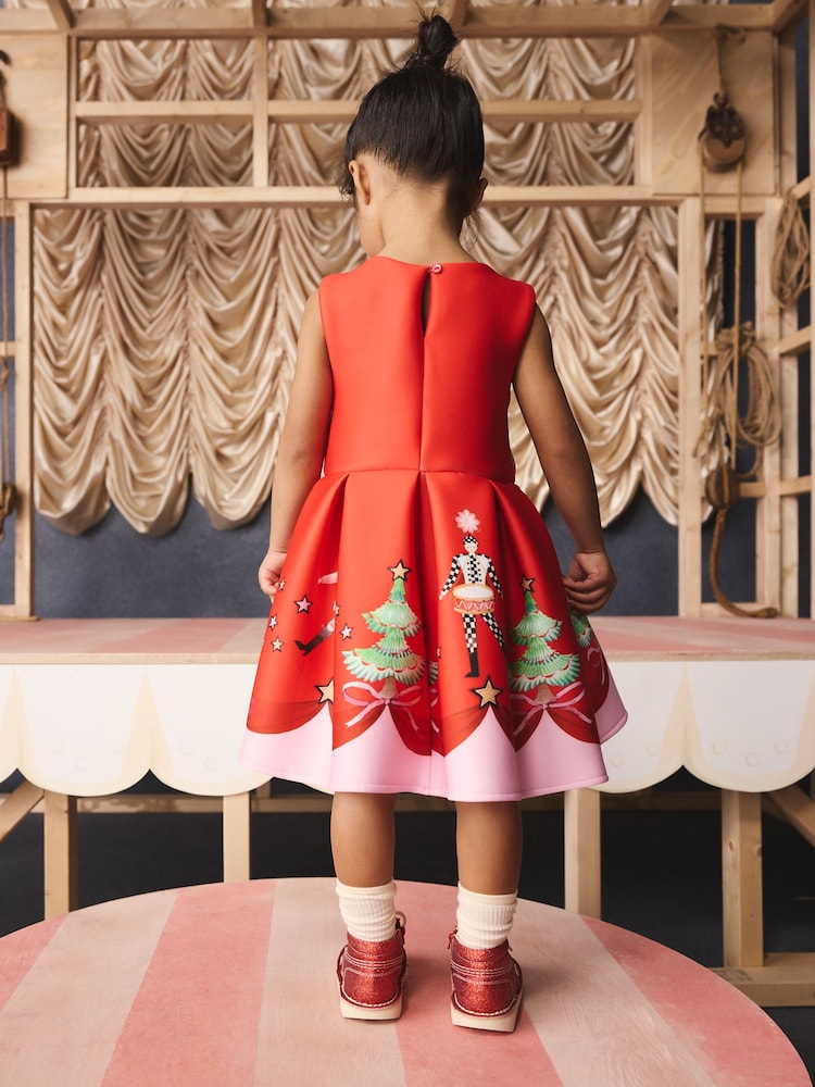Chrismas Red Cath Kidston Scuba Bow Dress (3mths-7yrs) - Image 2 of 11 Chrismas Red Cath Kidston Scuba Bow Dress (3mths-7yrs) - Image 2 of 11