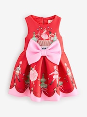 Chrismas Red Cath Kidston Scuba Bow Dress (3mths-7yrs) - Image 5 of 11