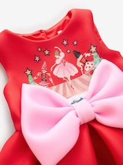Chrismas Red Cath Kidston Scuba Bow Dress (3mths-7yrs) - Image 7 of 11