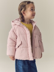Light Pink Shower Resistant Padded Coat (6mths-7yrs) - Image 2 of 10