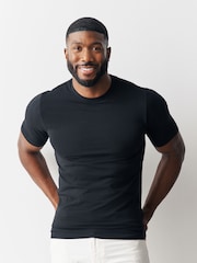 Black Muscle Fit Essential T-Shirts 3 Pack - Image 1 of 5