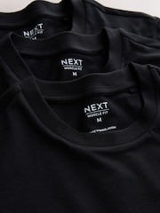 Black Muscle Fit Essential T-Shirts 3 Pack - Image 10 of 10