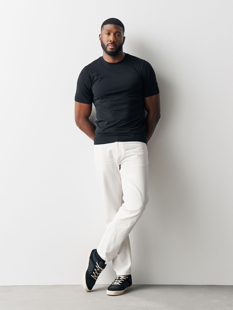 Black Muscle Fit Essential T-Shirts 3 Pack - Image 2 of 5