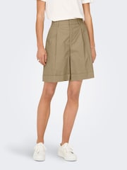 ONLY Brown High Waist Bermuda Shorts - Image 2 of 5