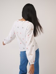 Nobodys Child White Long Sleeve Brooke Blouse - Image 2 of 5
