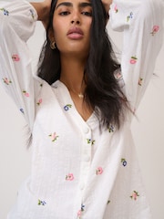 Nobodys Child White Long Sleeve Brooke Blouse - Image 4 of 5