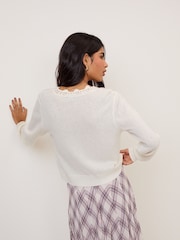 Nobodys Child Crochet Trim V Neck Cardigan - 圖片 3，共 5