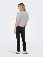 ONLY White Tie Front Short Sleeved Shirt - Image 4 of 6