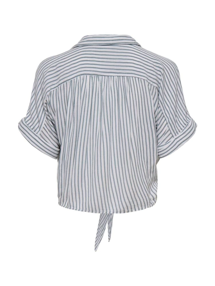 ONLY White Tie Front Short Sleeved Shirt - Image 6 of 6