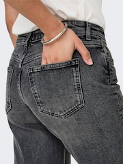ONLY Grey Low Waist Wide Leg Jeans With Comfort Stretch - Image 2 of 6